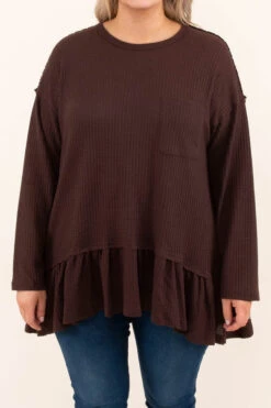 Can We Have Fun Tunic, Chocolate -Chic Soul Store CanWeHaveFunTunic Chocolate 4521