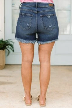 Can You Rock With Me Shorts, Dark Wash 13 Can You Rock With Me Shorts, Dark Wash -Chic Soul Store CanYouRockWithMeShorts DarkWash 2