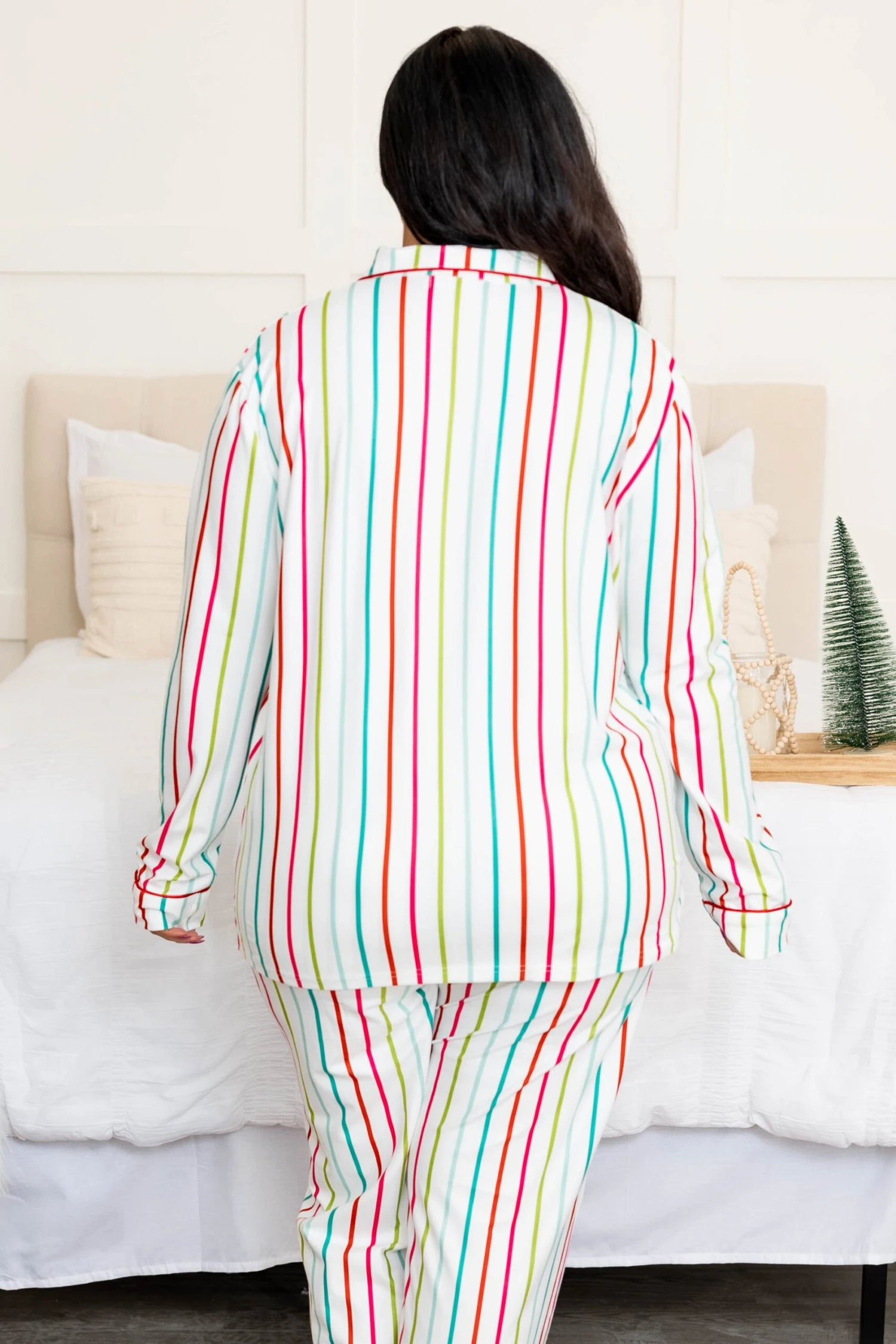 Candy Wonderland Long Sleeve Pajama Top, White 7 Candy Wonderland Long Sleeve Pajama Top, White - Image 5
