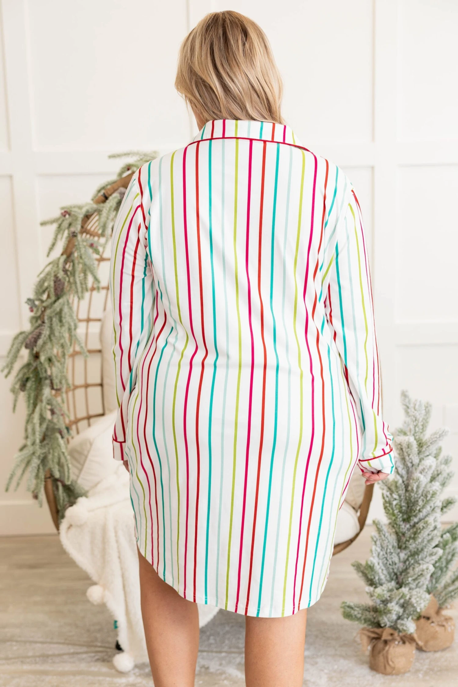 Candy Wonderland Pajama Dress, White 7 Candy Wonderland Pajama Dress, White - Image 5
