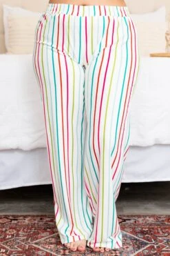 Candy Wonderland Pajama Pants, White -Chic Soul Store CandyWonderlandPajamaPants White5