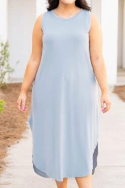 Cannot Imagine Maxi Dress, Ash Blue -Chic Soul Store CannotImagineMaxiDress AshBlue