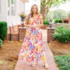 Captured By You Dress, Red Multi