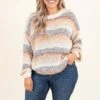 Carry A Smile Sweater, Cream Multi