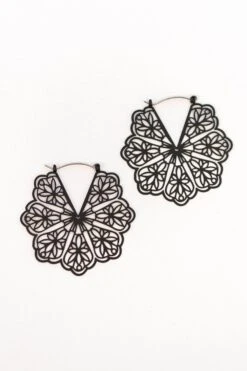 Cascading Movements Earrings, Black 8 Cascading Movements Earrings, Black -Chic Soul Store CascadingMovementsEarrings Black 9268