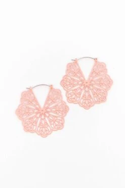 Cascading Movements Earrings, Pink -Chic Soul Store CascadingMovementsEarrings Pink 9290