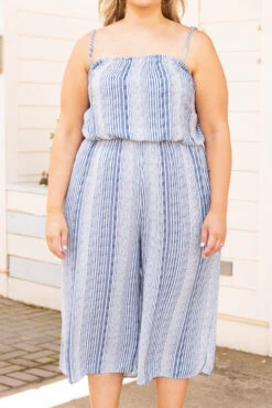 Catamaran Couture Jumpsuit, Navy -Chic Soul Store CatamaranCoutureJumpsuit Navy 1114