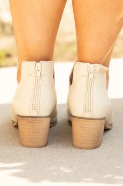 Catch Me In The Cosmos Booties, Cream -Chic Soul Store CatchMeInTheCosmosBooties Cream 2