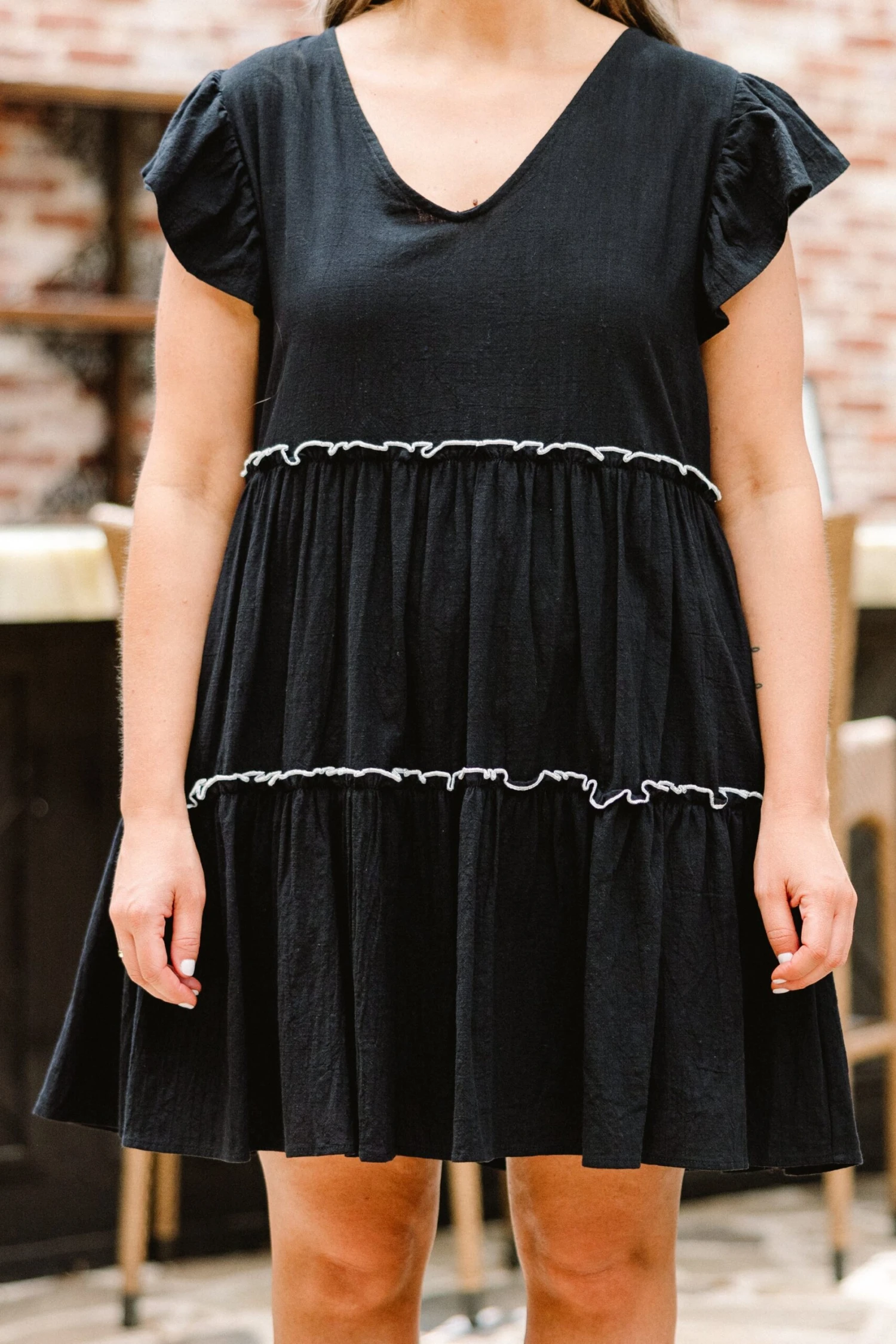 Catch Me When I Fall Dress, Black-Cream 8 Catch Me When I Fall Dress, Black-Cream - Image 6