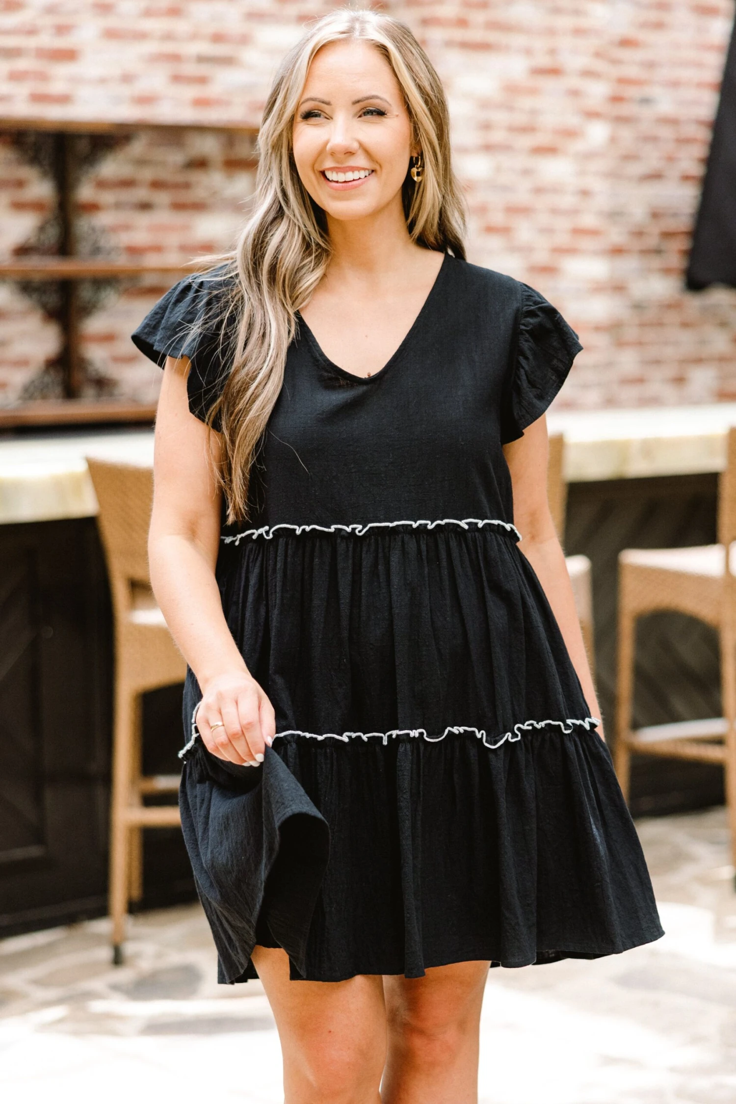 Catch Me When I Fall Dress, Black-Cream 4 Catch Me When I Fall Dress, Black-Cream - Image 2