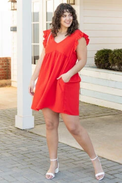 Catch The Sun Dress, Poppy Red 10 Catch The Sun Dress, Poppy Red -Chic Soul Store CatchTheSunDress PoppyRed 9165