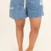 Catch The Tide Shorts, Denim Blue -Chic Soul Store CatchTheTideShorts DenimBlue 9594