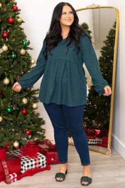 Catch The Vibe Top, Hunter Green -Chic Soul Store CatchTheVibeTop HunterGreen 7241