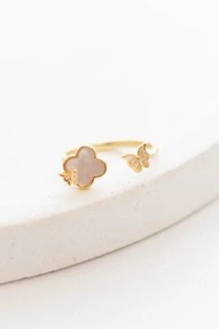 Catching Butterflies Ring, Gold