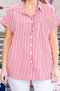 Celebrate Today Top, Red-Ivory -Chic Soul Store CelebrateTodayTop Red Ivory 2