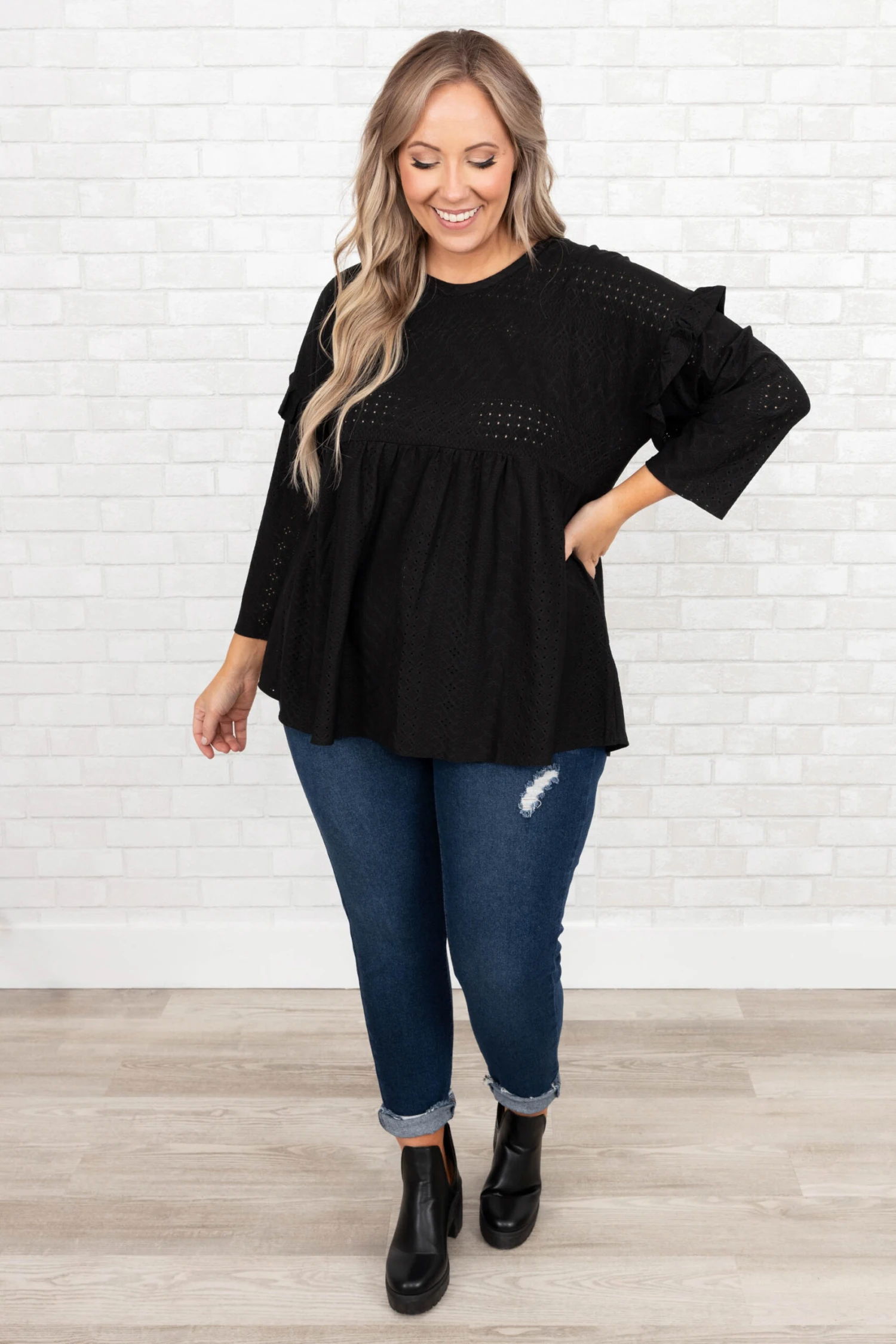 Change Your Plans Top, Black 4 Change Your Plans Top, Black - Image 2