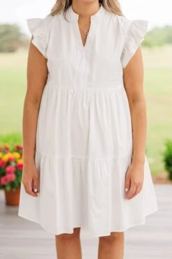 Charmingly Cute Dress, White -Chic Soul Store CharminglyCuteDress White 2