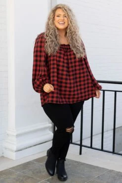 Cheerful Moments Top, Red -Chic Soul Store CheerfulMomentsTop Red 5