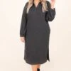 Chill Angel Dress, Charcoal