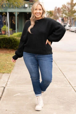 Chilly Day Trip Sweater, Black -Chic Soul Store ChillyDayTripSweater Black 4439