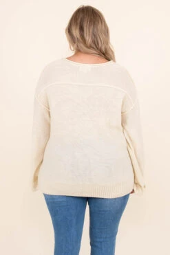 Chilly On A Hot Day Sweater, Oatmeal -Chic Soul Store ChillyOnAHotDaySweater Oatmeal 7225