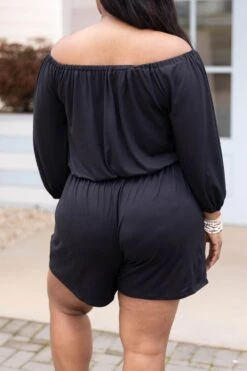 Circling Back Romper, Black -Chic Soul Store CirclingBackRomper Black