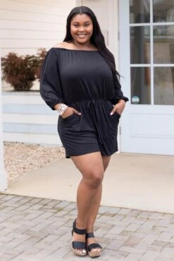 Circling Back Romper, Black -Chic Soul Store CirclingBackRomper Black 5