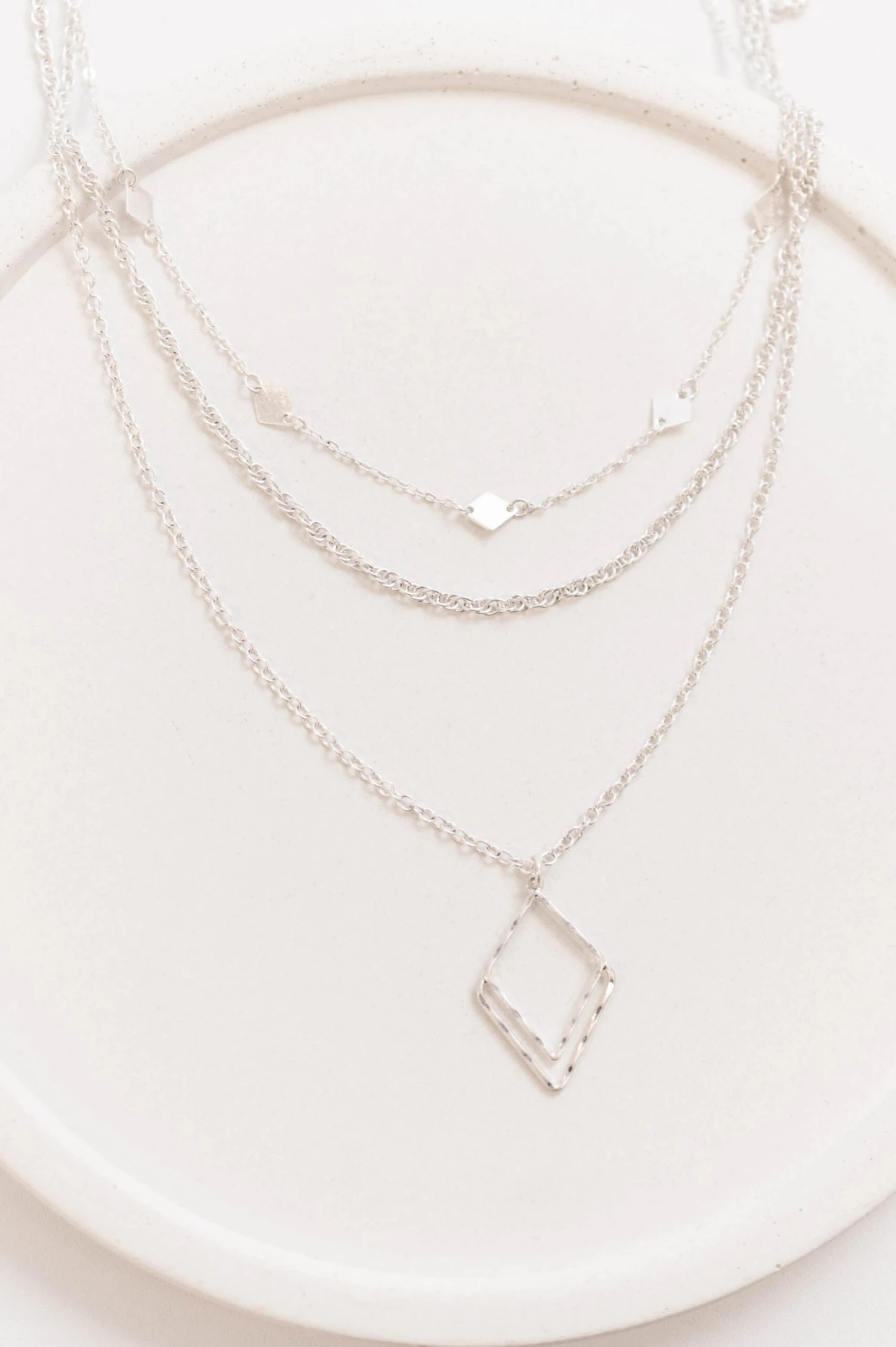 City Drives Necklace, Silver 3 City Drives Necklace, Silver
