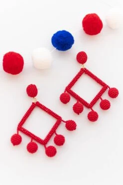 Classic Gal Earrings, Red