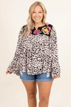 Classy But Sassy Top, Leopard