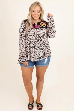 Classy But Sassy Top, Leopard -Chic Soul Store ClassyButSassyTop Leopard 9137