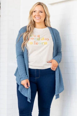 Classy Miss Cardigan, Denim