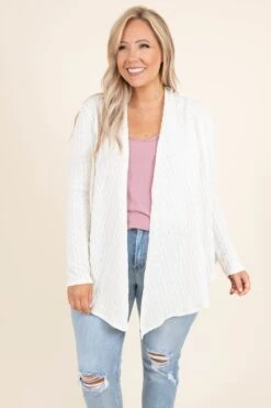 Classy Miss Cardigan, Ivory