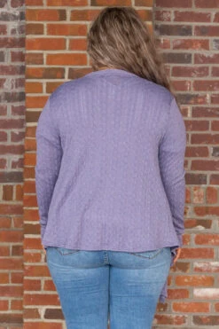Classy Miss Cardigan, Lavender -Chic Soul Store ClassyMissCardigan Lavender 6397