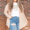 Classy Miss Cardigan, Sand 1 Classy Miss Cardigan, Sand -Chic Soul Store ClassyMissCardigan Sand 6413