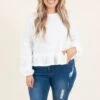 Clever Ways Top, Ivory 1 Clever Ways Top, Ivory -Chic Soul Store CleverWaysTop Ivory 9850