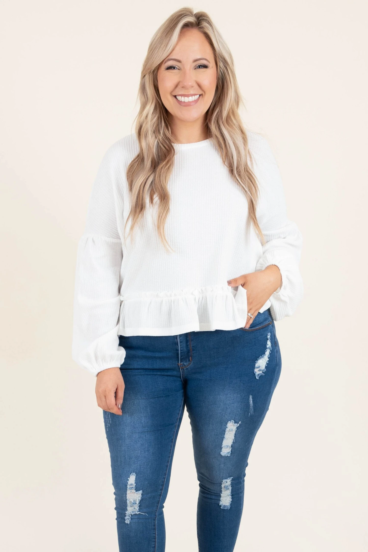 Clever Ways Top, Ivory 3 Clever Ways Top, Ivory