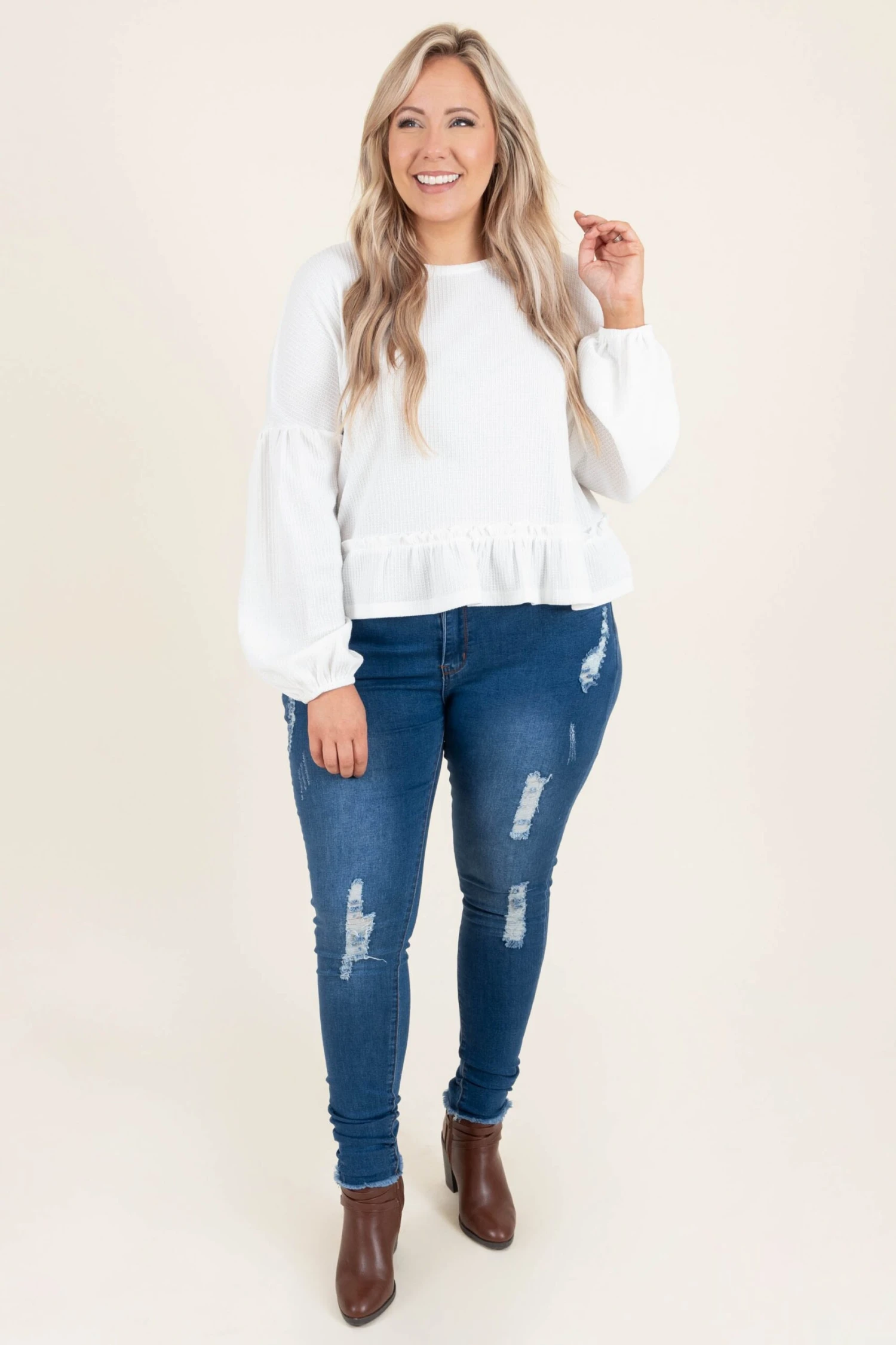 Clever Ways Top, Ivory 5 Clever Ways Top, Ivory - Image 3