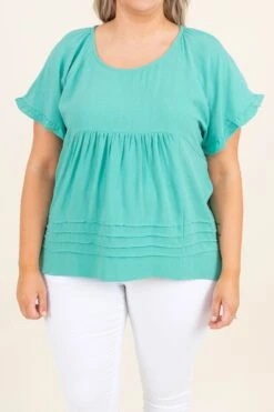Coastal Living Top, Emerald -Chic Soul Store CoastalLivingTop Emerald 3602