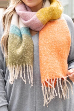 Coffee Kisses Scarf, Multi -Chic Soul Store CoffeeKissesScarf Multi 3