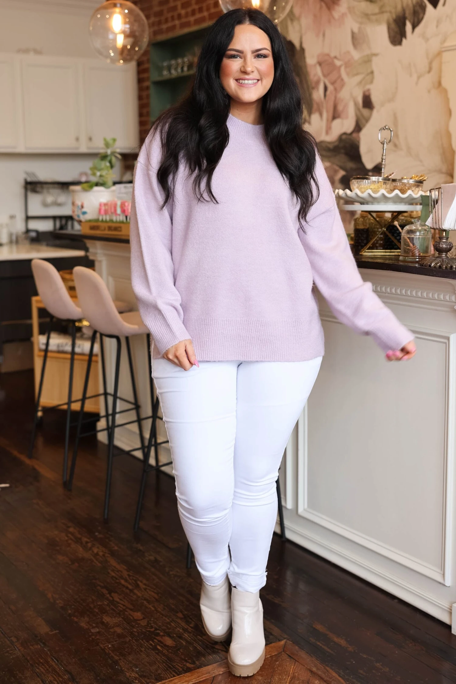 Cold Mornings Sweater, Lilac 5 Cold Mornings Sweater, Lilac - Image 3