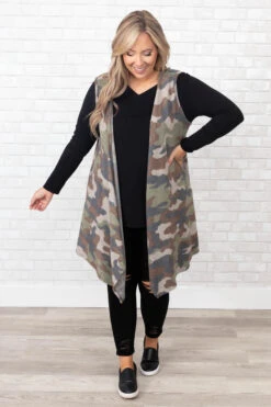 Come One, Come All Vest, Olive -Chic Soul Store ComeOne ComeAllVest Olive 9517