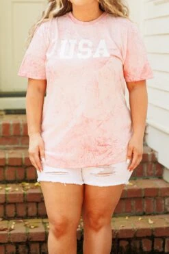 Comfort Colors: Stars In The USA Tee, Clay Colorblast -Chic Soul Store ComfortColors StarsInTheUSATee ClayColorblast 2