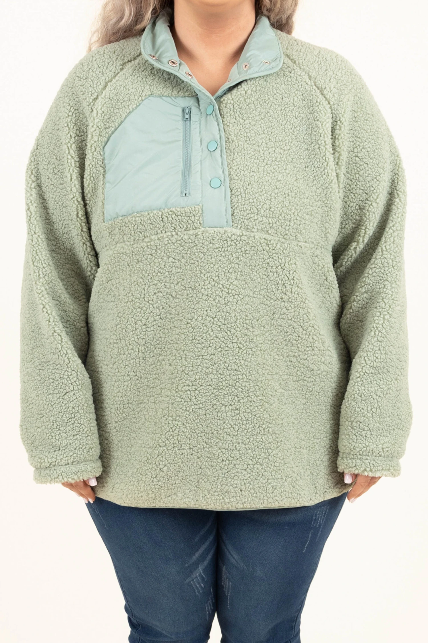Comfy Day Ahead Pullover, Sage 6 Comfy Day Ahead Pullover, Sage - Image 4