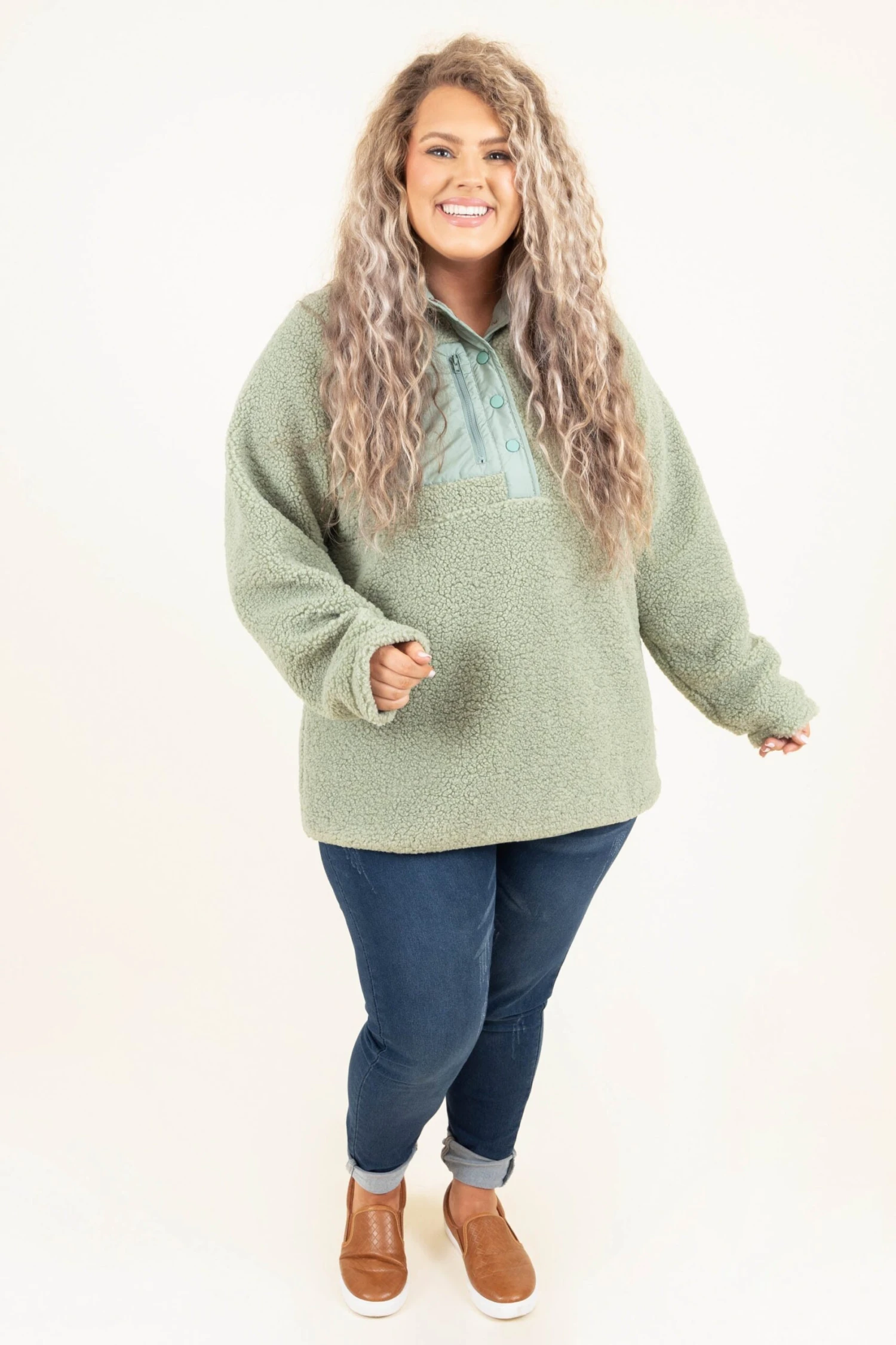 Comfy Day Ahead Pullover, Sage 4 Comfy Day Ahead Pullover, Sage - Image 2