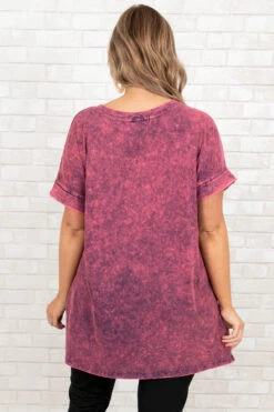 Comfy Travels Top, Neon Magenta Mineral Wash 12 Comfy Travels Top, Neon Magenta Mineral Wash -Chic Soul Store ComfyTravelsTop NeonMagentaMineralWash 9615