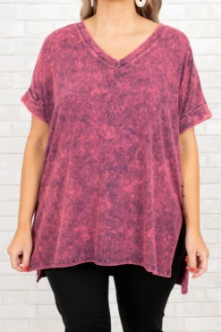 Comfy Travels Top, Neon Magenta Mineral Wash 11 Comfy Travels Top, Neon Magenta Mineral Wash -Chic Soul Store ComfyTravelsTop NeonMagentaMineralWash 9616