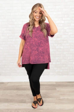 Comfy Travels Top, Neon Magenta Mineral Wash 10 Comfy Travels Top, Neon Magenta Mineral Wash -Chic Soul Store ComfyTravelsTop NeonMagentaMineralWash 9621