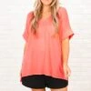 Comfy Travels Top, Neon Peach 1 Comfy Travels Top, Neon Peach -Chic Soul Store ComfyTravelsTop NeonPeach 4