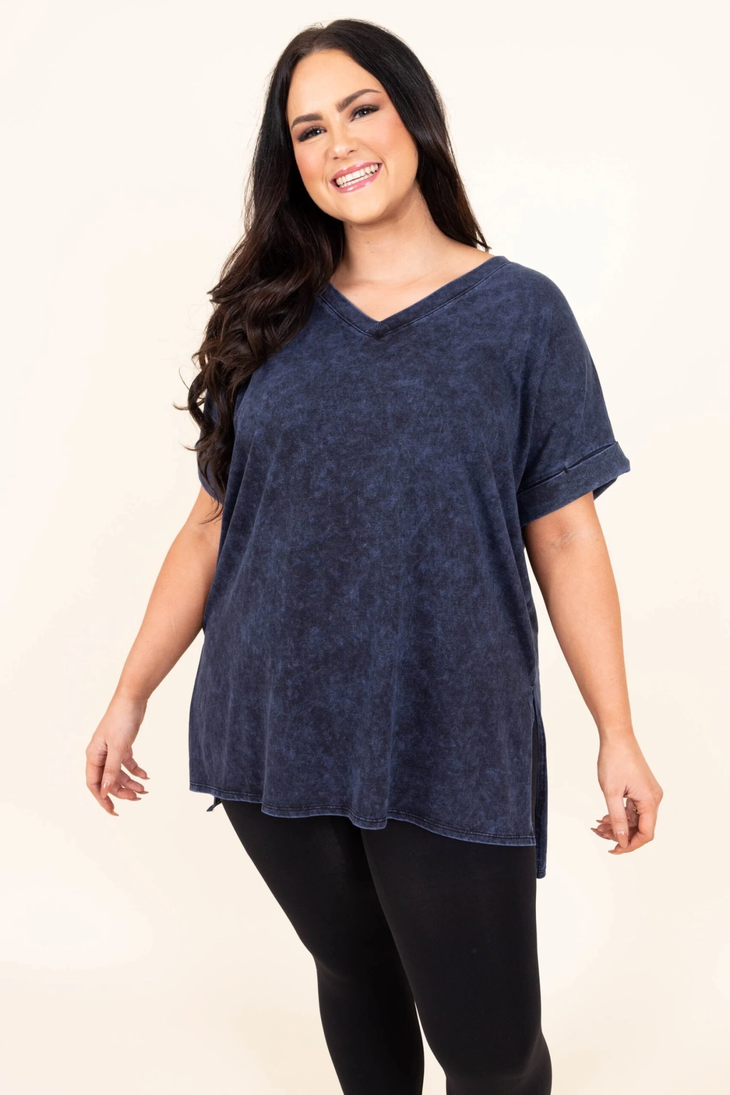 Comfy Travels Top, Sapphire Mineral Wash 3 Comfy Travels Top, Sapphire Mineral Wash